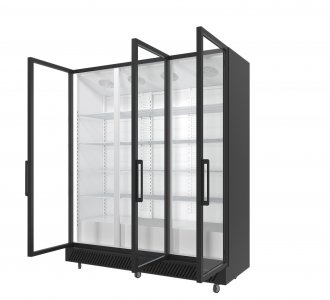 3 Glass doors beverage cooler